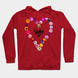 Floral Heart Vote Hoodie